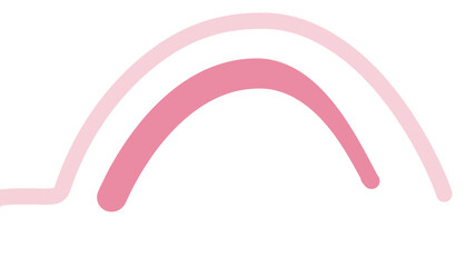 Obraz premium A clean flat vector line icon of a minimal rainbow, ideal for wellness messaging, equality campaigns, weather labels, and friendly interface elements.