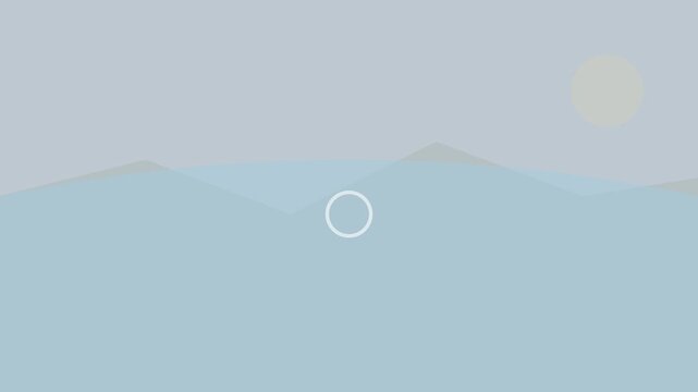 Minimalist motion with moving circle and abstract mountain landscape animation 4k motion abstract geometric