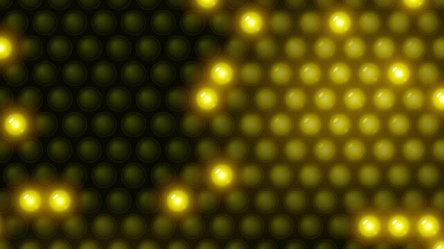 Golden Yellow Flashing LED Lights Grid