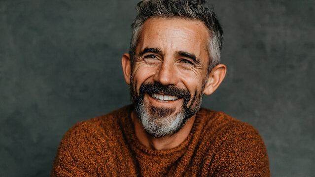 Portrait d'homme mature souriant
