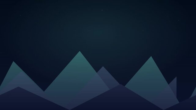minimalist mountain range silhouette vector motion loop