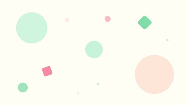 minimalist pastel flat design floating shape background