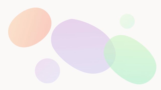 Minimalist Pastel Fluid Blob Abstract Soft Motion Design