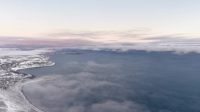 Norway Traveling Porsangerfjord North Cape Nordkapp Arctic Aerial Drone 4K
