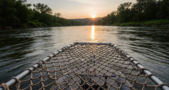 Vacation net for seat over the river

