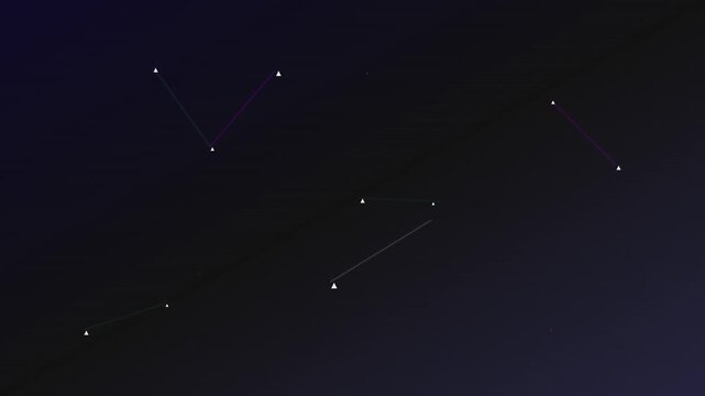 Minimal Triangle Constellation Network Vector Motion Graphic