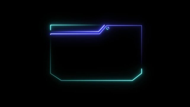 HUD frame component box features white data accents. HUD frame component animation templates computer automated machinery diagnostic metrics. HUD frame component loop.4k animation video.