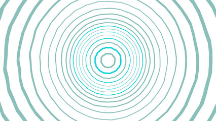 Fototapeta premium Teal and cyan concentric ring pattern with organic jagged edges isolated on transparent background