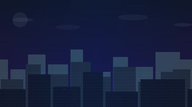 modern flat design cityscape vector motion background