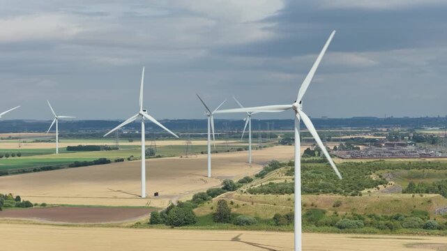 Wind Power Generation in Large Rural Fields Under Cloudy Sky