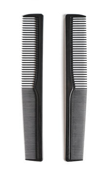 Professional hair comb isolated on white