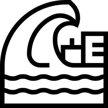 Tsunami Outline Icon
