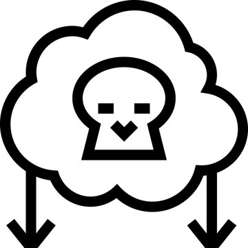 CO2 Cloud Outline Icon
