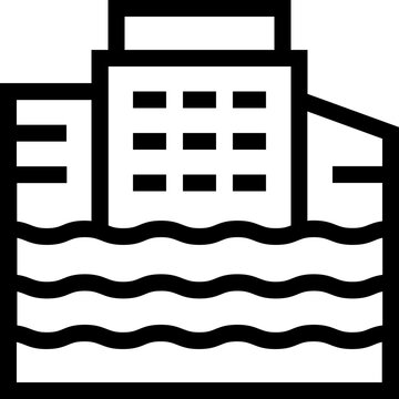 Water Flood Outline Icon
