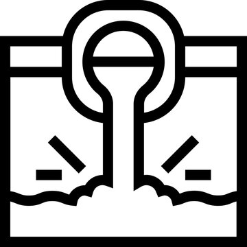 Sewer Toxic Waste Outline Icon
