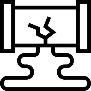 Leak Toxic Waste Outline Icon
