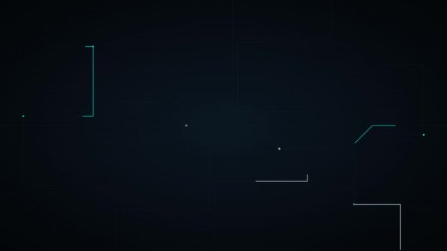modern technological circuit board pulsing cyan lights
