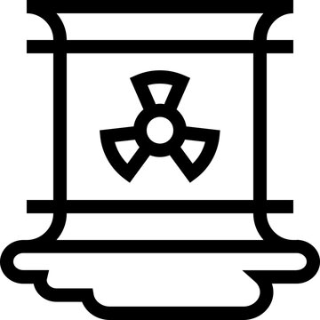 Nuclear Waste Leak Outline Icon

