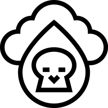 Toxic Rain Outline Icon

