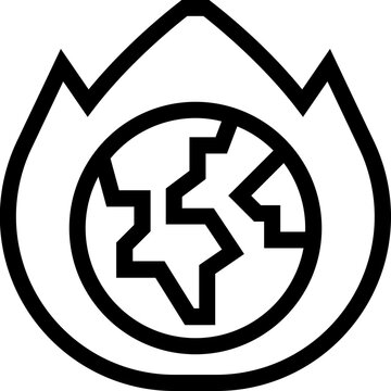 Burning Earth Otline Icon
