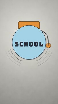 Flat School Bell Ringing With Sound Waves