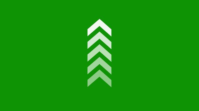 Arrow icon concept animation down to up direction looping arrow loading and navigation symbol on black background, Dow to up-directional arrow loop animation .Arrow sign animated 
