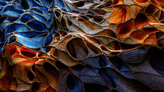  Textura de madera grabada de colores, patr&oacute;n org&aacute;nico tallado abstracto, textura de madera tallada multicolor con formas org&aacute;nicas. Sugiere artesan&iacute;a, creatividad y detalle art&iacute;stico.