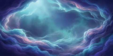 Dreamscape Nebula: An ethereal, swirling nebula of cosmic dust and gas, painted in vibrant hues of blue, purple, and pink, evokes a sense of wonder and the vast unknown of the universe. © Kaosar