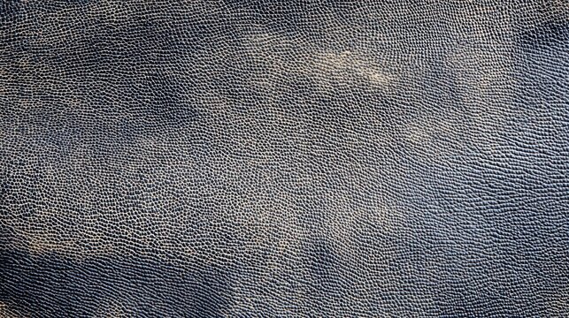 Close up macro texture of dark black genuine leather or exotic animal hide with fine scales