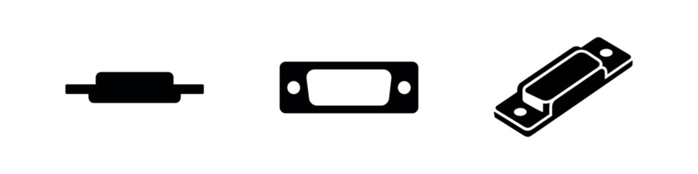 Harmonica Musical Instrument Icons Set - Folk and Blues Music Symbols