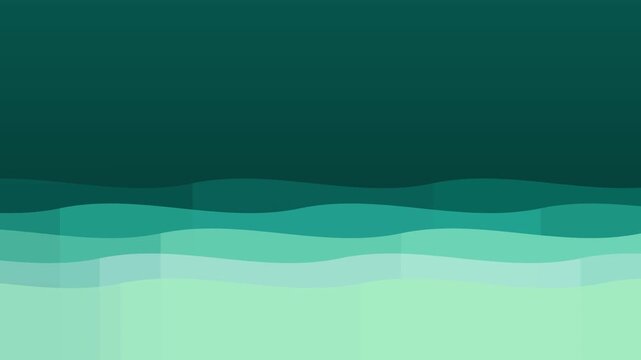 organic liquid waves flowing horizontally teal palette