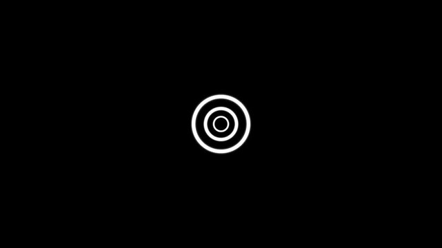 Creative cartoon firework animation with white circle burst and glowing line sparks on black background high quality motion graphics asset for entertainment videos.