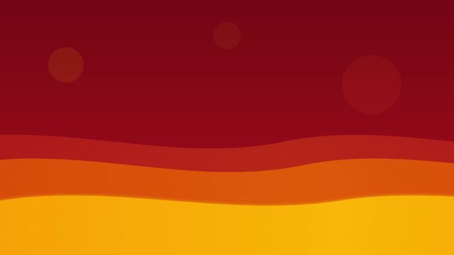 organic warm sunset gradient wave vector animation