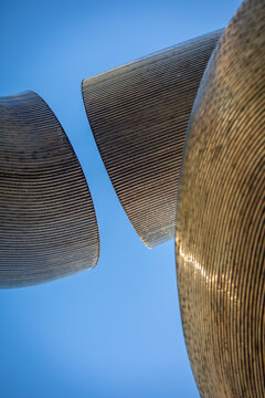 Berlin, Germany - 24 September 2025: Close-up of the famous Steel Sculpture "Berlin" by Artists Brigitte and Martin Matschinsky-Denninghoff, located in Front of the KaDeWe Department Store