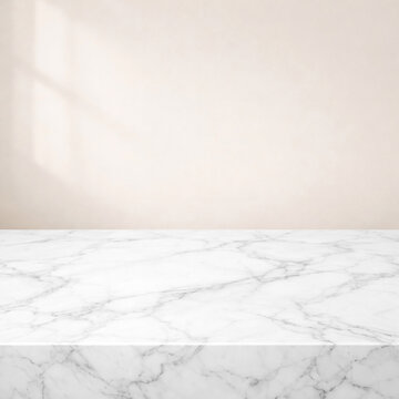 fondo ideal para productos, fondo claro con luz tenue, color banano y piso de marmol