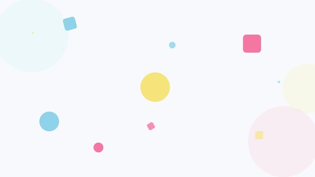 playful candy colored floating vector shapes background