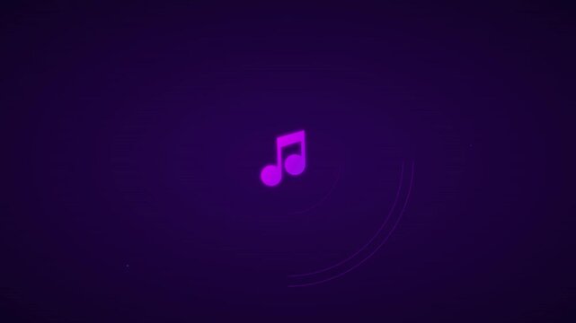 playful music note icon with rhythmic sound waves