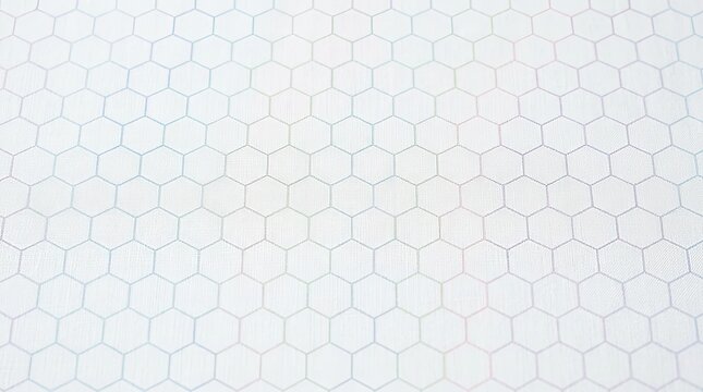 White hexagonal honeycomb geometric pattern background.