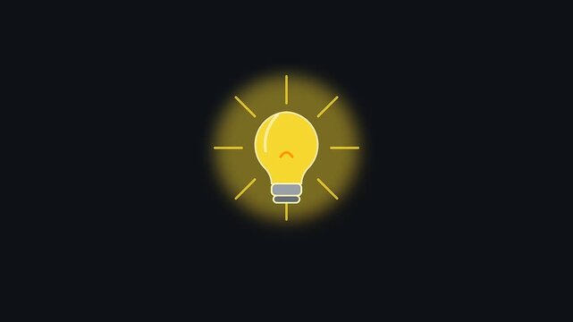 Three yellow glowing light bulbs indicate progress for university life and interdisciplinary research while visual sequences represent the growth of creative thought and educational development