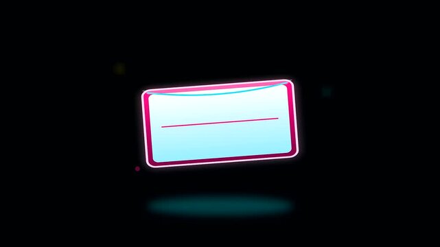 Animated rectangular containers rotate against black space reflecting university life and interdisciplinary research while glowing neon borders illuminate the void with vibrant cyan light pulses