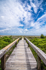 Fototapeta premium wooden bridge over the sea