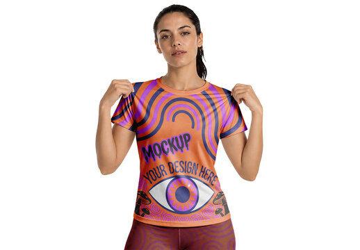 T Shirt Shoulder Pull Mockup
