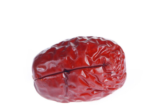 Red dates are isolated on a white background