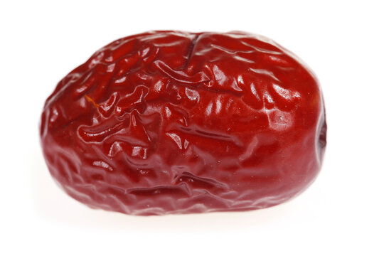 Red dates are isolated on a white background