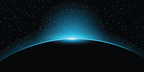 Galaxy Eclipse Light Burst Vector Illustration Creative vector featuring an eclipse with dramatic galaxy light burst, suitable for sci-fi, technology, and futuristic projects © Manish Dhawan
