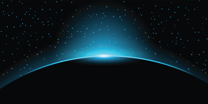Galaxy Eclipse Light Burst Vector Illustration Creative vector featuring an eclipse with dramatic galaxy light burst, suitable for sci-fi, technology, and futuristic projects