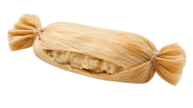 Tamale Wrapped in Corn Husk Isolated on Transparent Background
