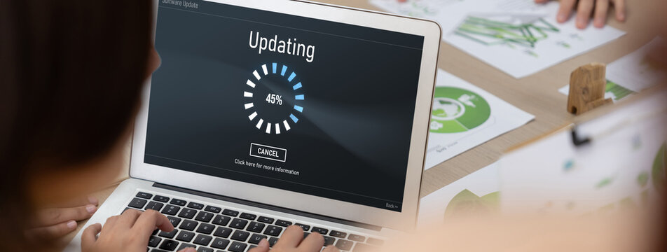 Software update on computer for brisk version of device software upgrade