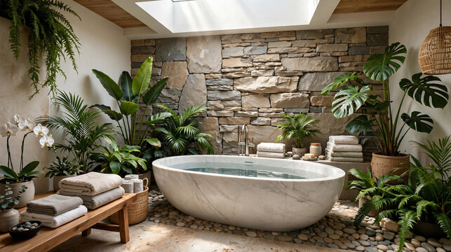 Banheiro spa de luxo