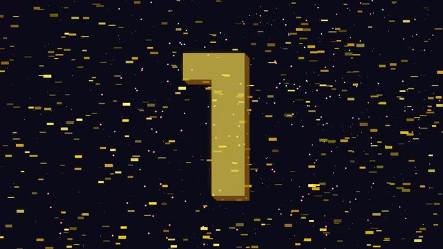 Retro-futuristic, neon-style countdown with a real-time timer. It features marks, scratches, and film grain, giving your video a vintage look.